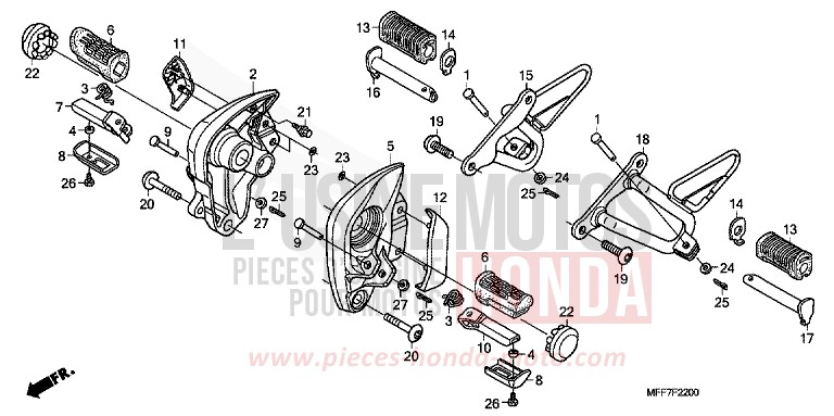 STEP for TRANSALP ABS CARNELIAN RED METALLIC (R296) from 2008